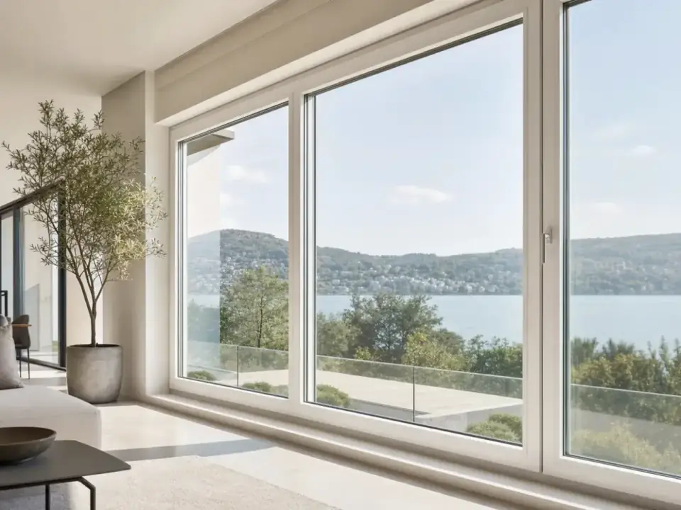 REHAU technical window profile with insulated glass